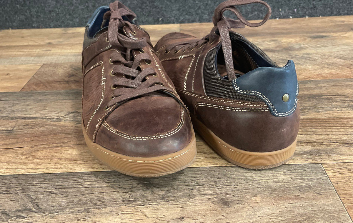 Steve Madden Palis Brown Leather Casual Lifestyle Sneakers Men's Size 11.5