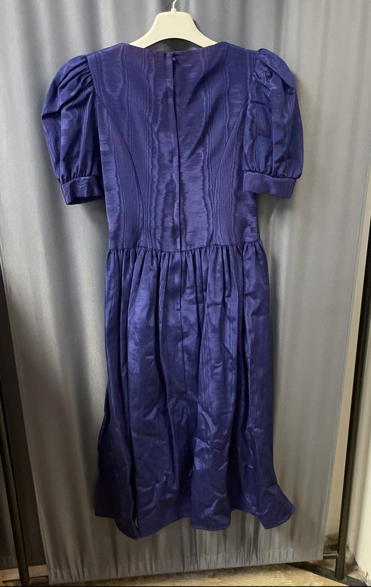 Vintage 90s Jessica McClintock Gunne Sax Women's Violet Lace Collar Dress Sz 7/8