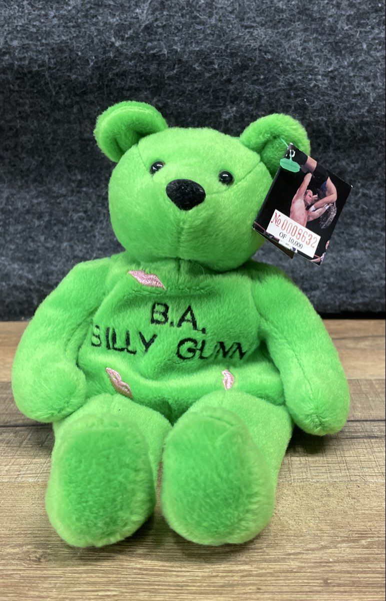 1999 WWF Attitude Bear BA Billy Gunn Plush Ltd Ed Numbered 8632/10000 Tagged