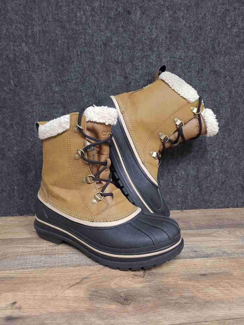 Crocs AllCast II Luxe Waterproof Snow Duck Boots Wheat Black Men's Size 8