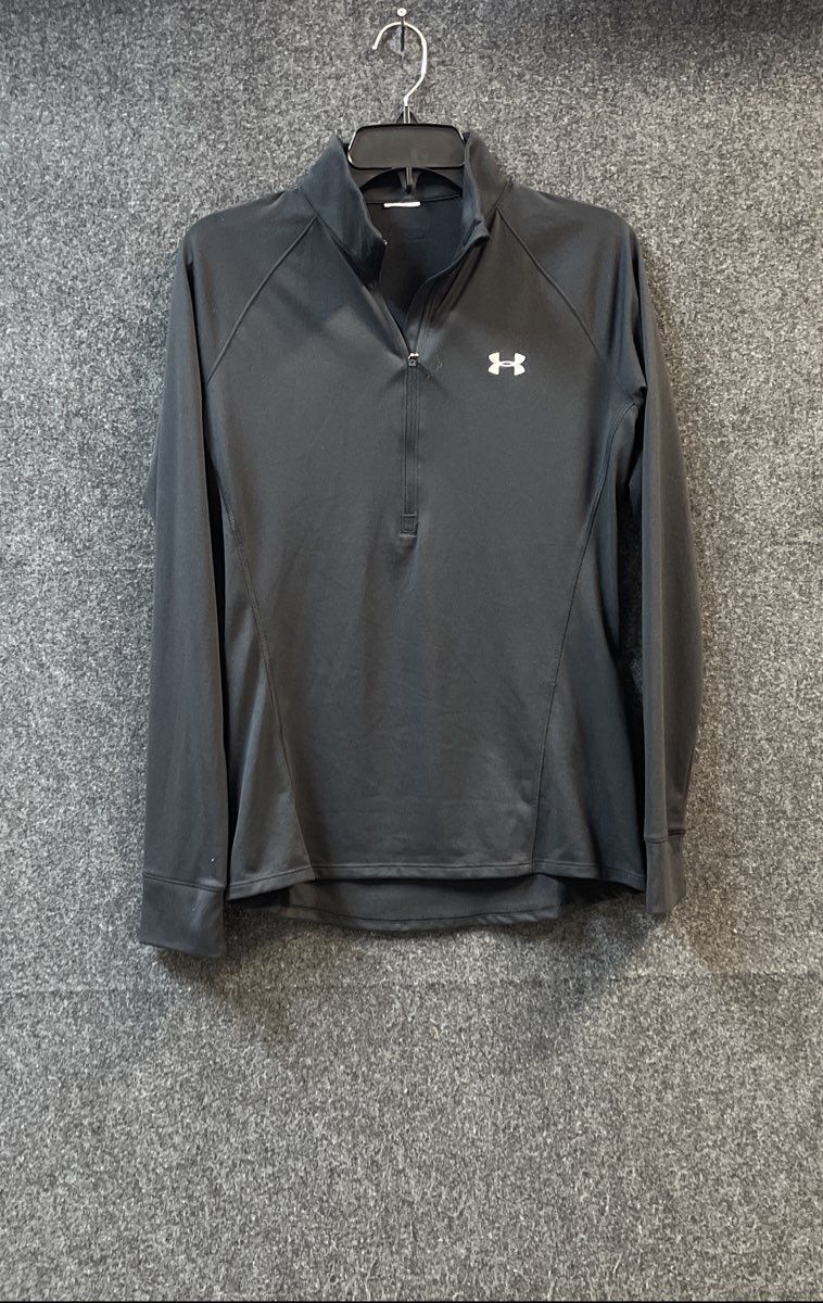 Under Armour Women's 1/4 Zip Pullover Jacket Black Mock Neck Sz S/M