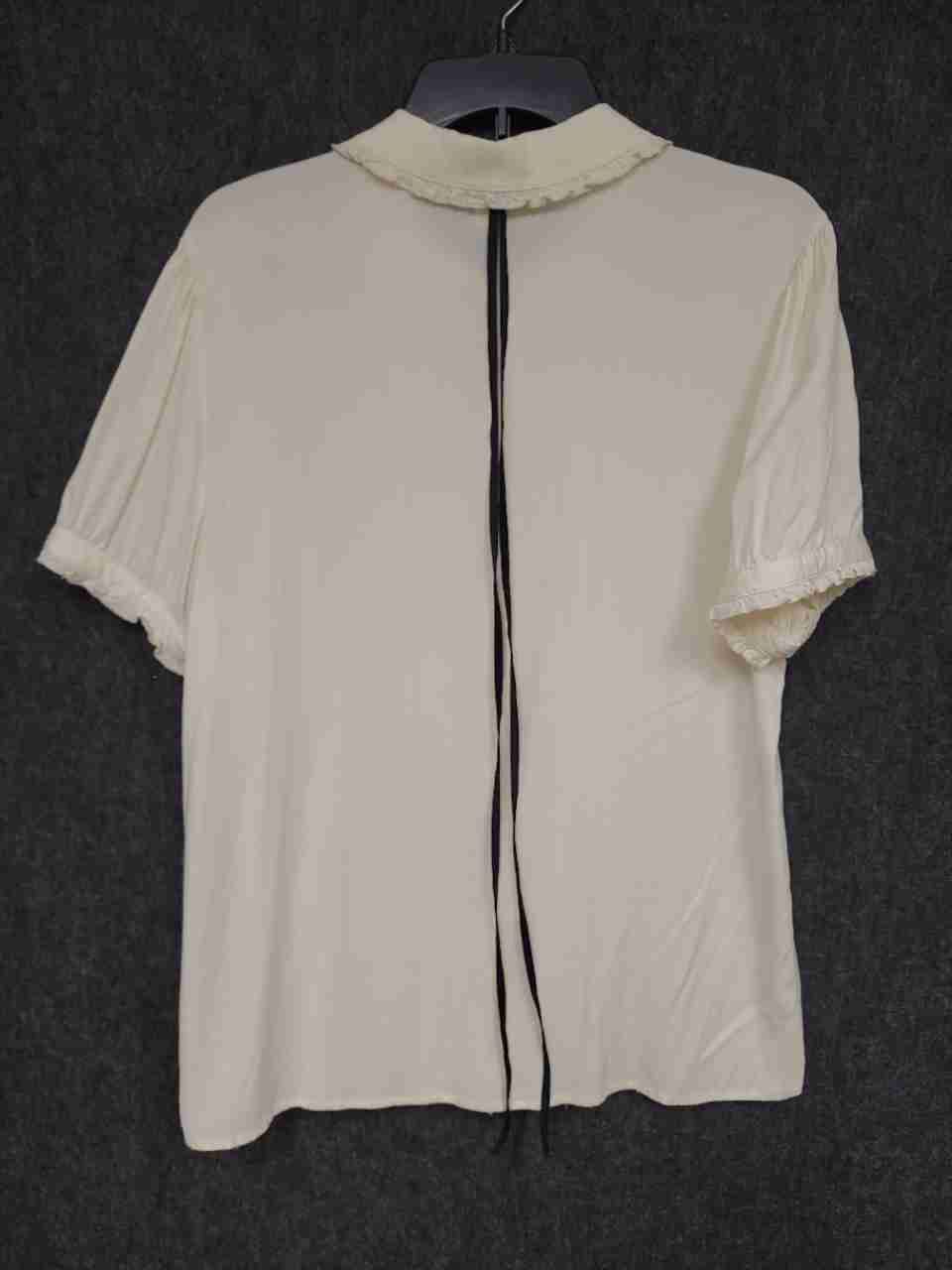 Hot Topic Women's Mushroom Print & Cream Heart Button Ruffle Blouse Lot Sz XXL