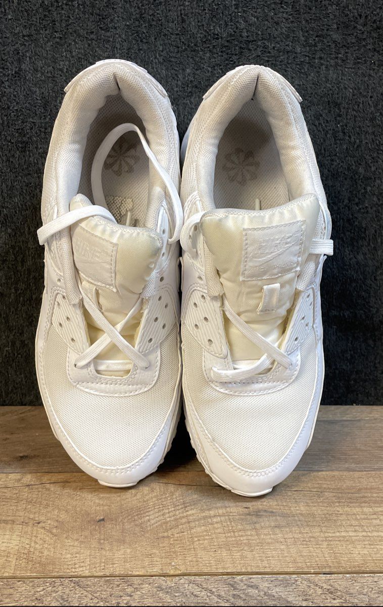 Nike Air Max 90 Next Nature Triple White Women's Sneakers Size 9.5