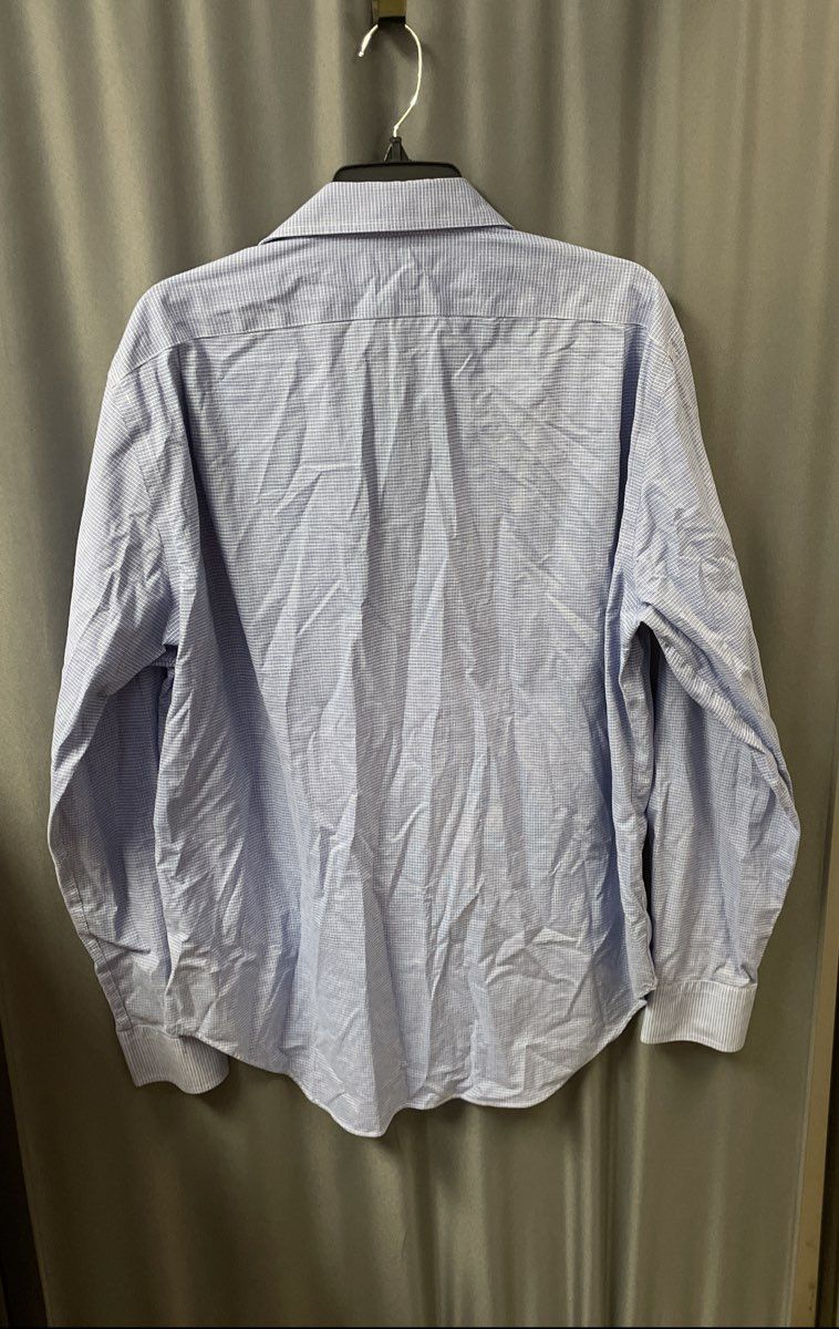 Lauren Ralph Lauren Men's Blue Plaid Classic Fit Non Iron Oxford Sz 17 36/37