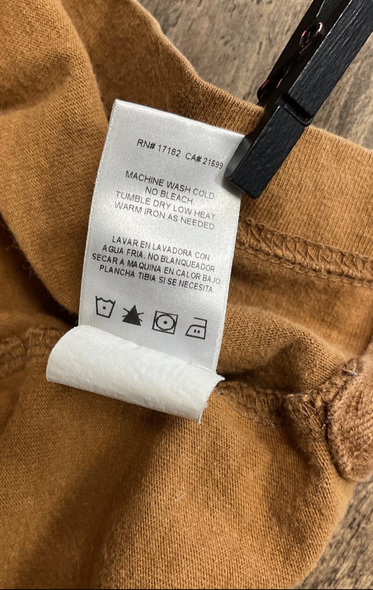 Walls Workwear Henley Long Sleeve Pocket T-Shirt Tan Cotton Sz XXL