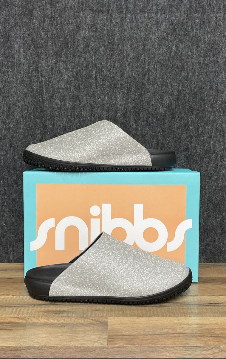 Snibbs The Clog Raining Diamonds Silver Sparkle Slip Resistant Men's Size 13