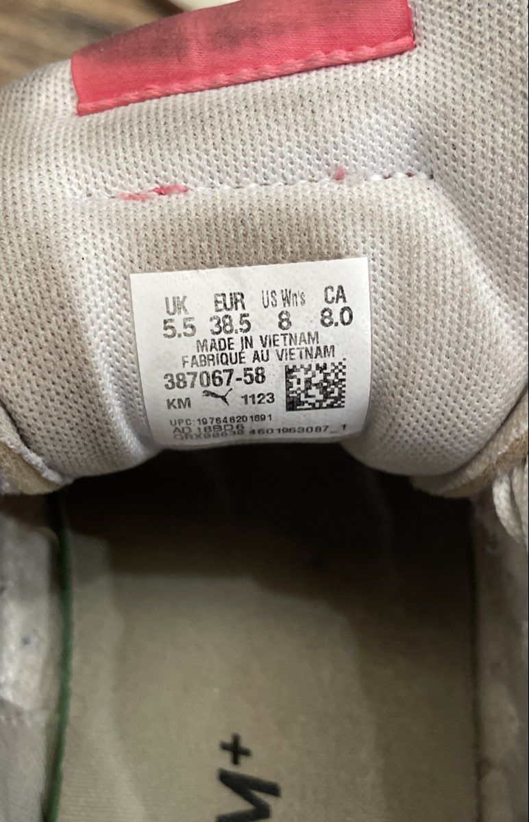Puma R78 White Pastel Peach Blue Women's Lifestyle Sneakers Size 8