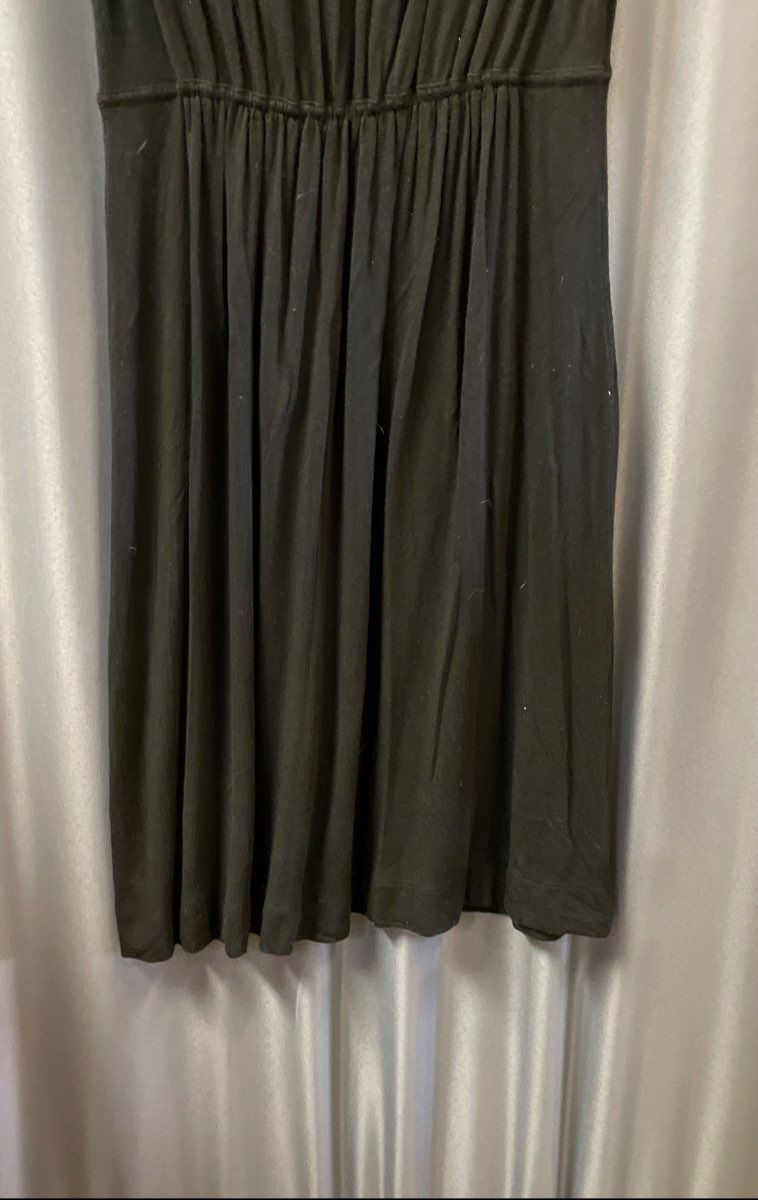 Soma Women's Black Braided Neck Bamboo Blend Empire Waist Sleep Dress Sz M