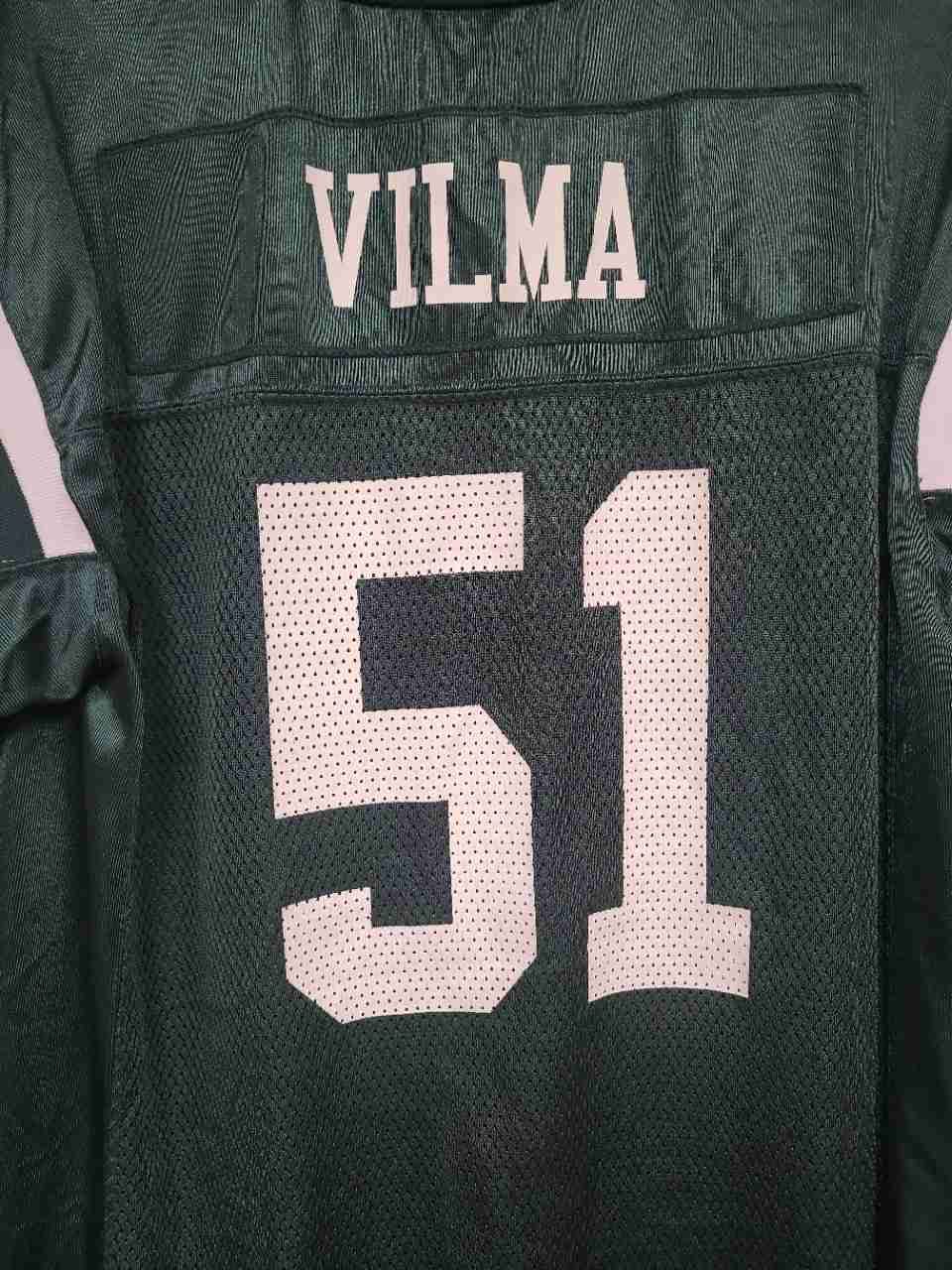 Vintage Reebok Boys New York Jets Jonathan Vilma 51 NFL Jersey Green Sz XL