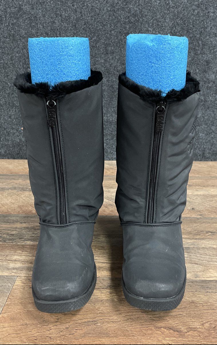 Totes Staride Black Mid-Calf Winter Snow Boots Women's Size 8M