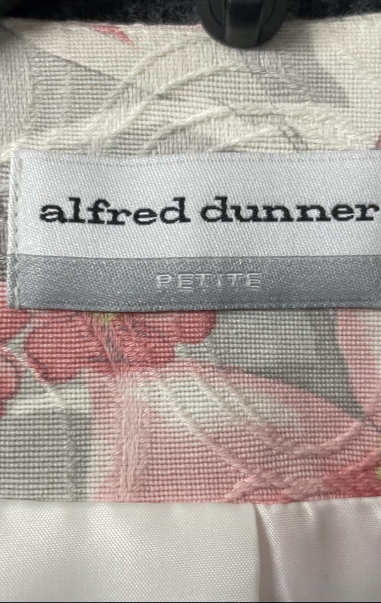 Alfred Dunner Women's Jacket Blazer Pink Floral Textured Lined Sz 14P