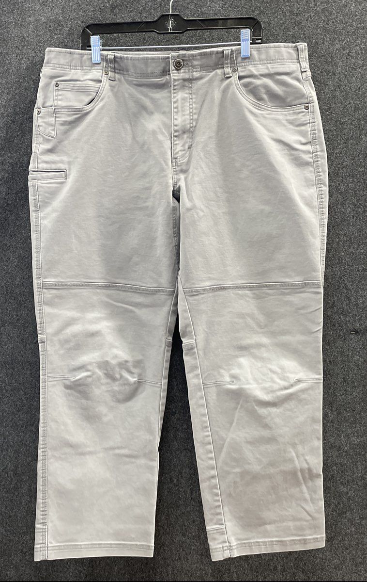 Red Head Men's Gray Stretch Cotton Canvas Reinforced Knee Work Pants Sz XL