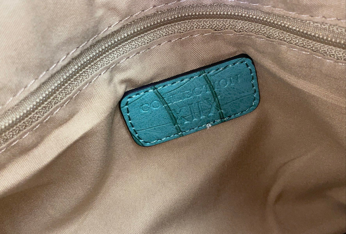 Collection XIIX Mint Green Croc Embossed 3-in-1 Reversible Tote Bag Set NWT