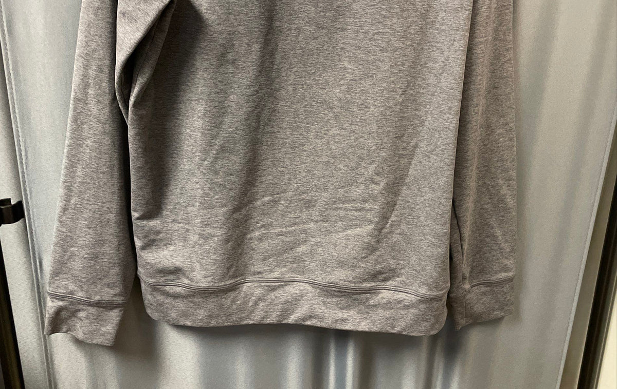 Peloton Men's Heather Gray Crewneck Pullover Performance Sweatshirt Logo Sz S
