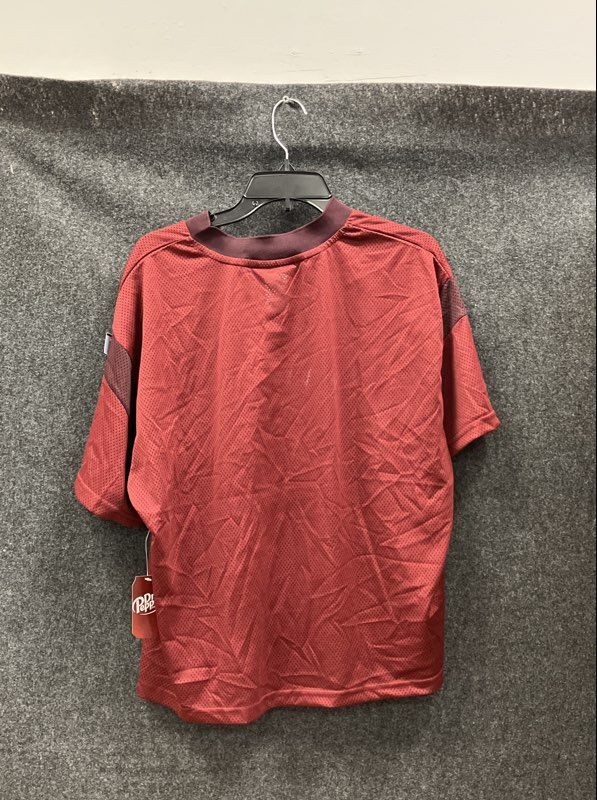 Dr Pepper Women's Maroon Mesh Football Jersey Top Graphic 23 NWT Sz 2X