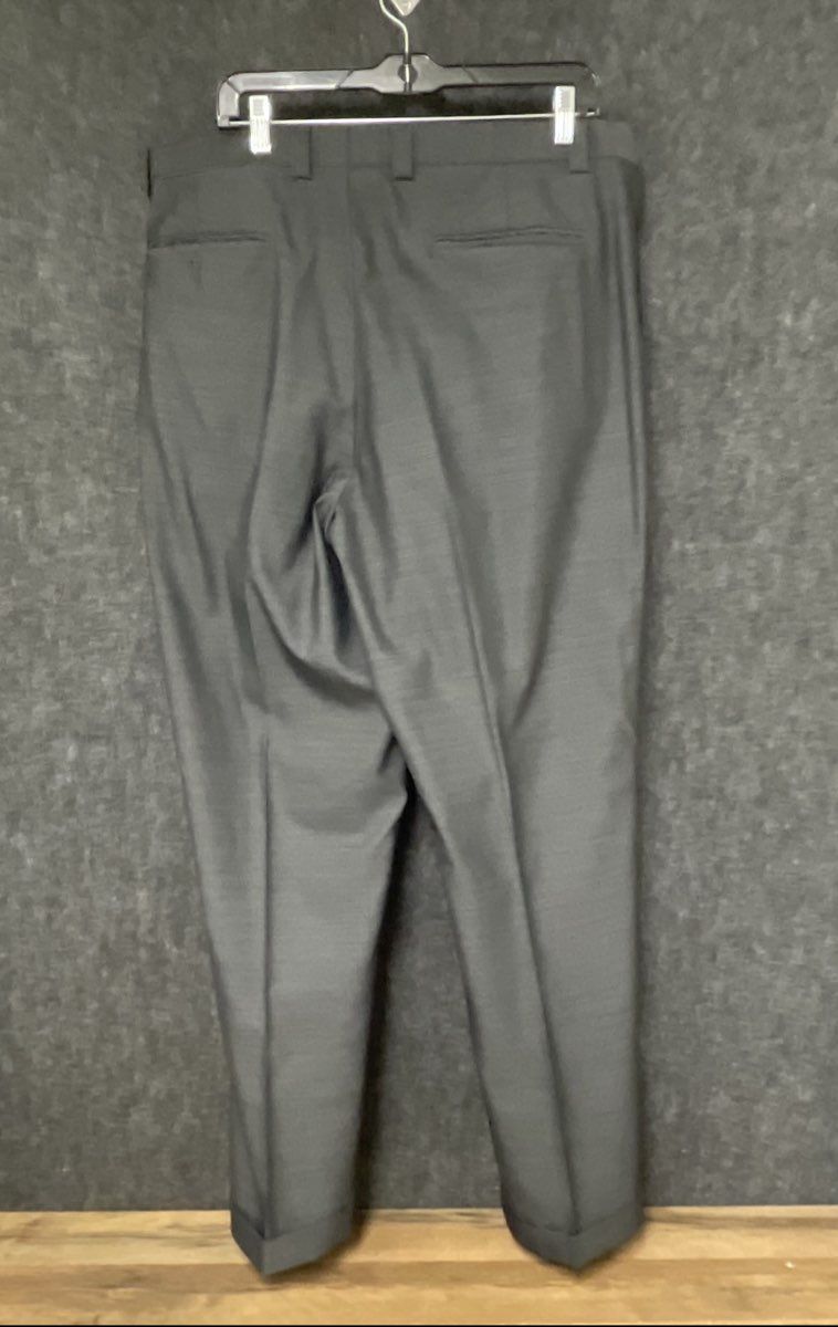 Stacy Adams Men's Gray Grid Check Two-Piece Suit Contrasting Lapel Sz 44L