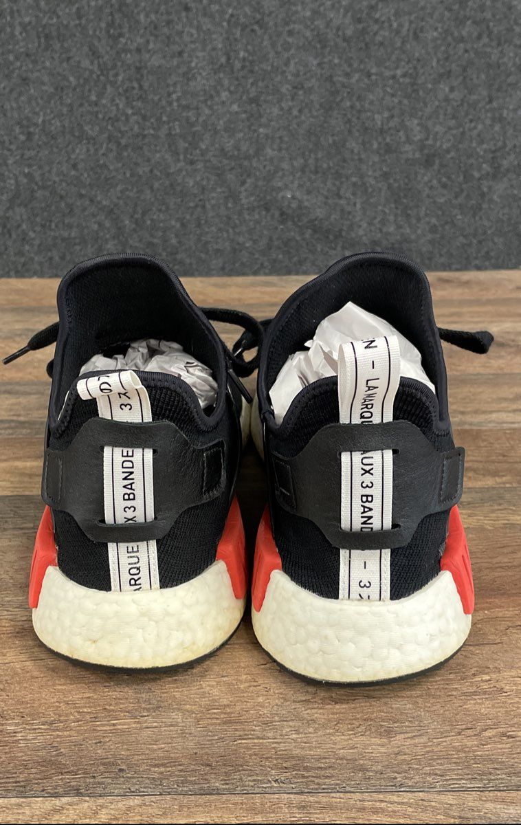 Adidas NMD_XR1 Core Black Solar Red Blue Running Sneakers Men's Size 13