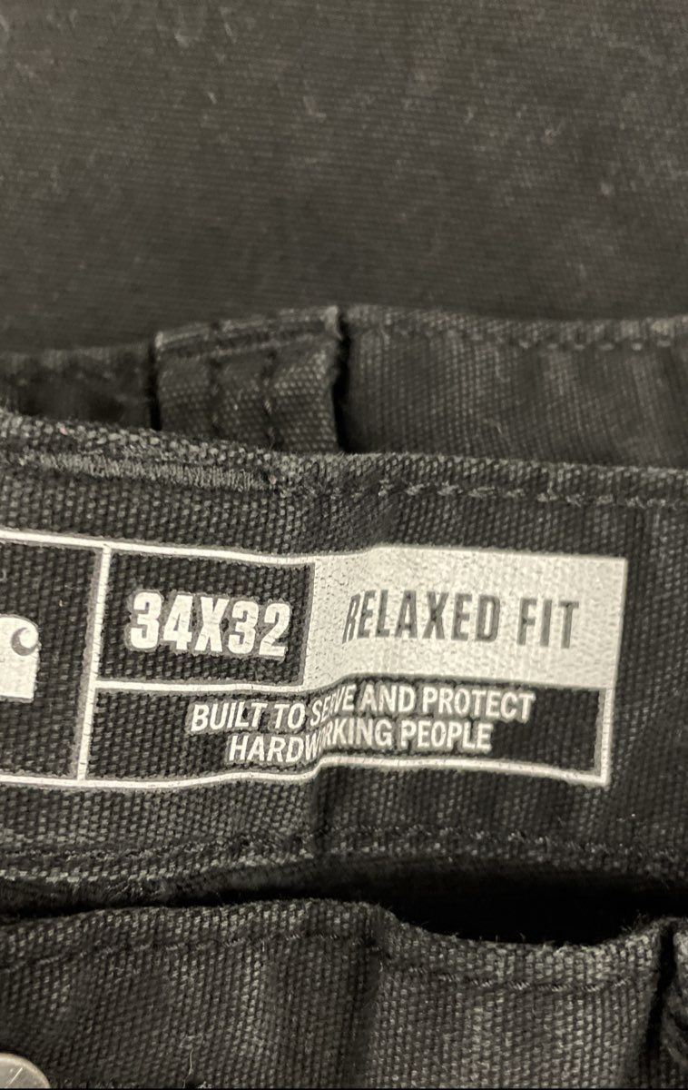 Carhartt Men's Relaxed Fit Canvas Duck Pants Lot of 2 Brown Black 34x32 34x34