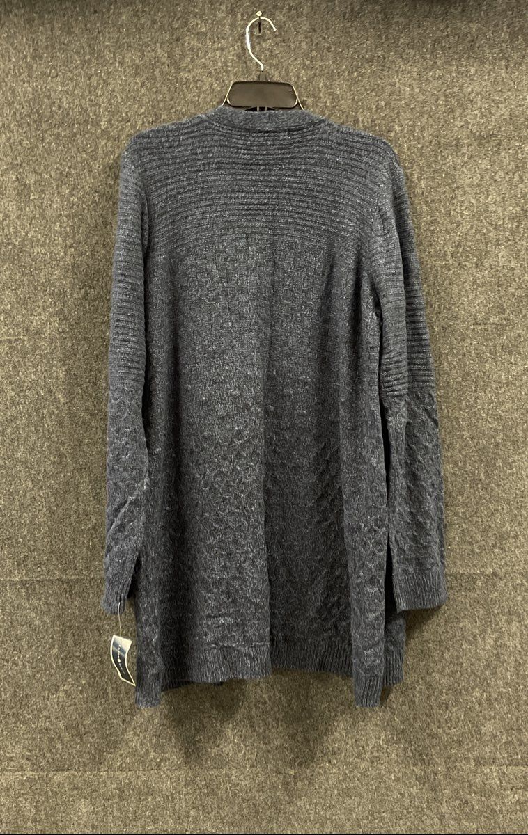 Karen Scott Women's Midnight Navy Blue Open Front Cardigan Sweater NWT Sz XL