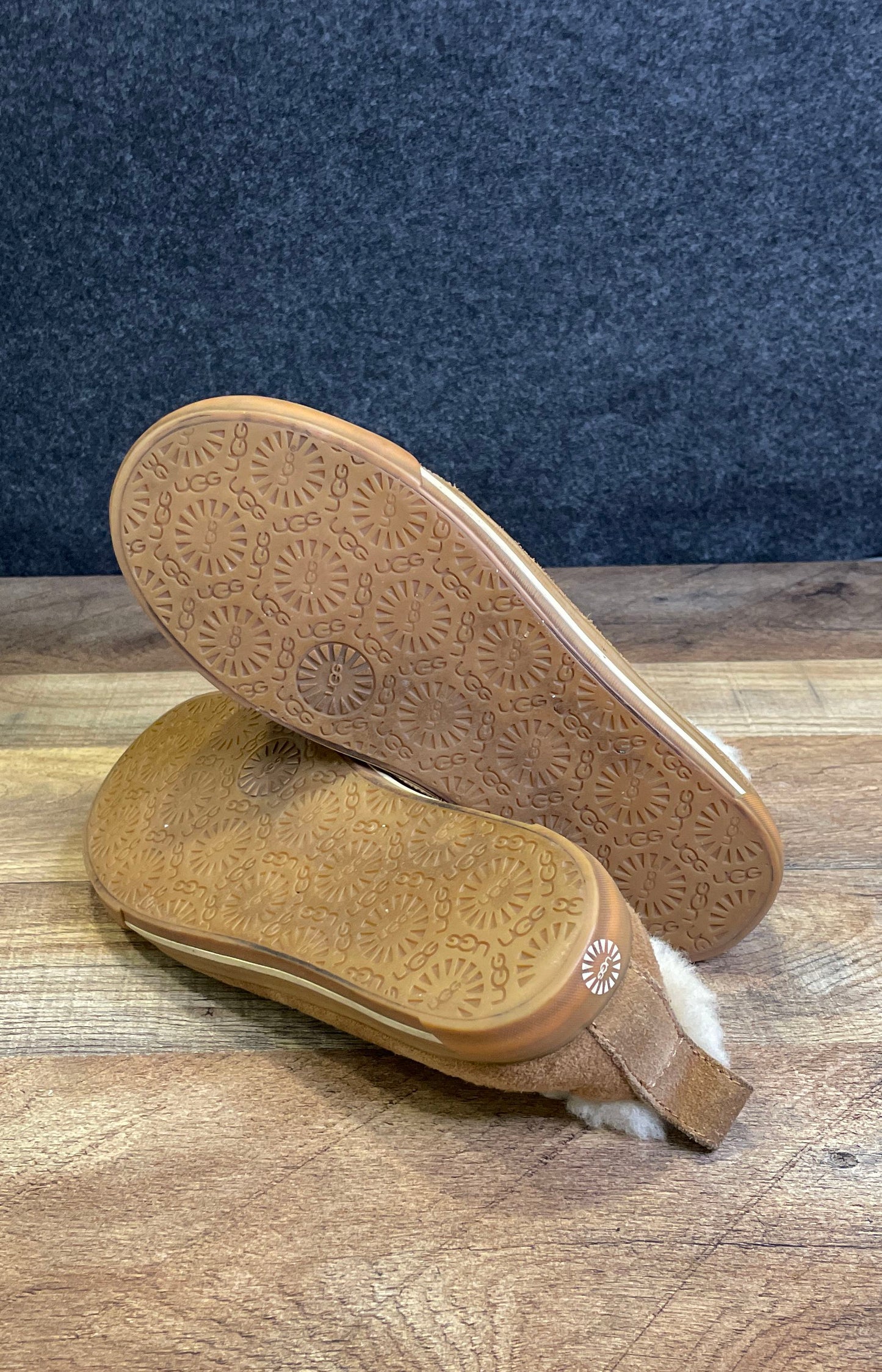 UGG Rylan Chestnut Suede Sheepskin Slippers Women's Size 6