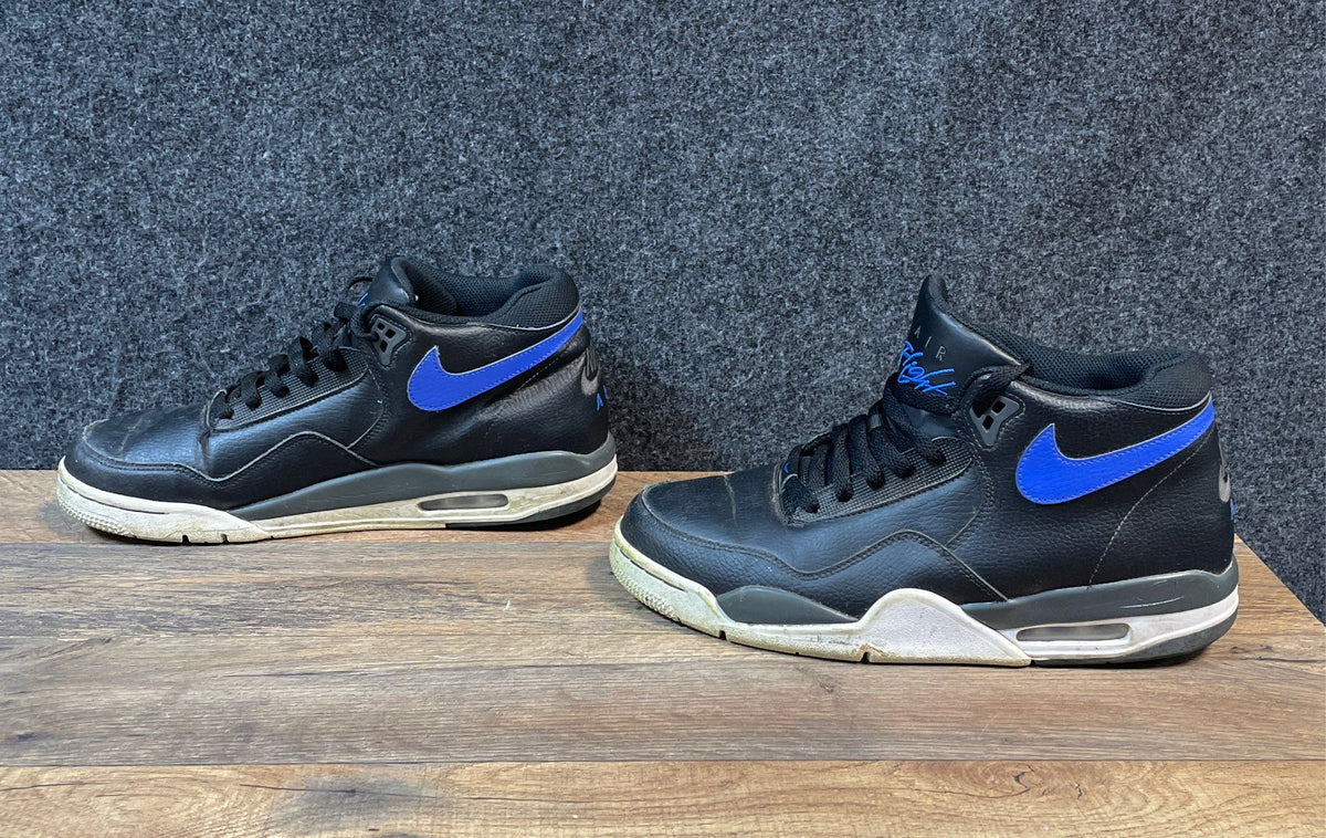 Nike Flight Legacy Black Hyper Royal Basketball Shoes Size 10.5