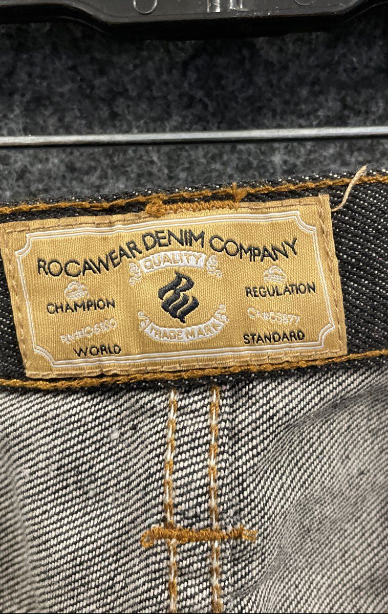 Vintage Y2K Rocawear Men's Dark Indigo Baggy Straight Leg Denim Jeans Sz 34x34