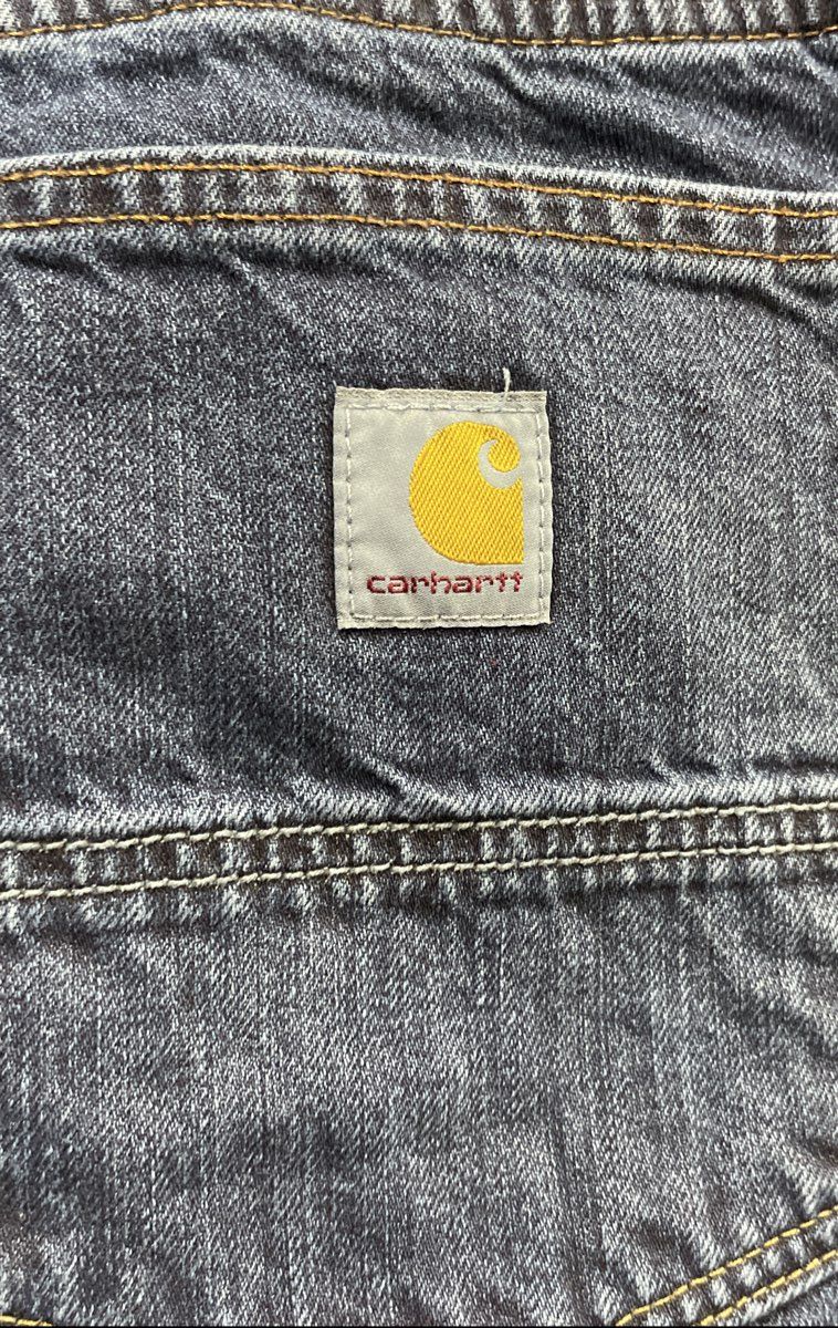 Carhartt Men's Blue Relaxed Fit Flannel Lined Denim Work Jeans Sz 40x30