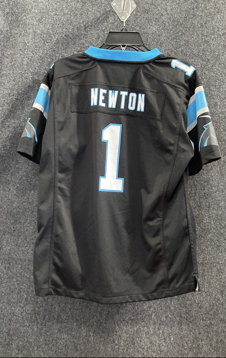 Nike Men's Carolina Panthers Cam Newton #1 Football Jersey Black Size XL