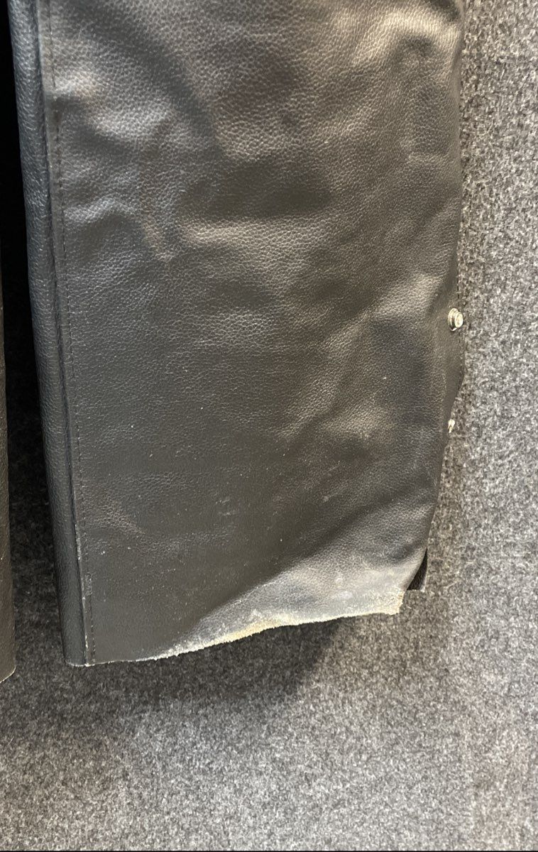 Event Leather Black Leather Motorcycle Chaps Belted Lace Back Sz XXL