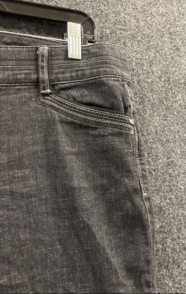White House Black Market Women's Black Blanc Trouser Leg Jeans Flap Pocket Sz 6S