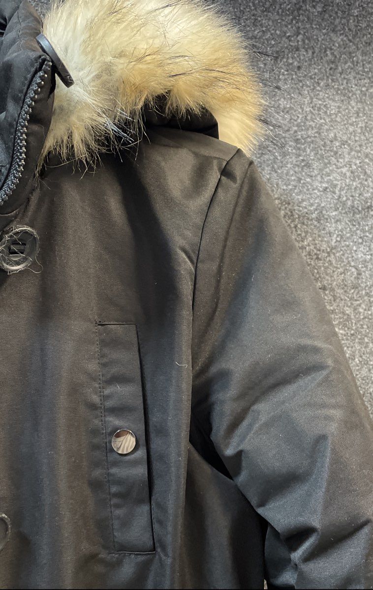 Halitech Women's Black Parka Jacket Faux Fur Hood Insulated Toggle Sz Medium