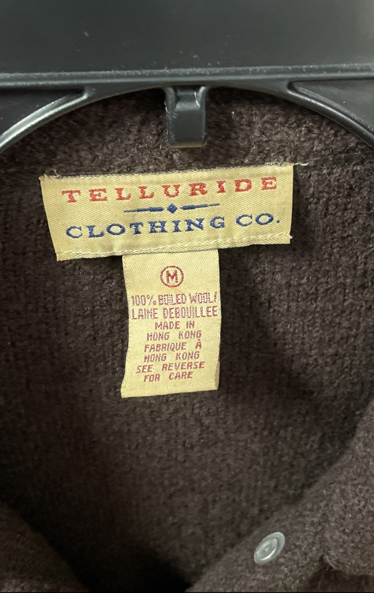 Vintage 90s Telluride Clothing Co Women's Brown Boiled Wool Shacket Jacket Sz M