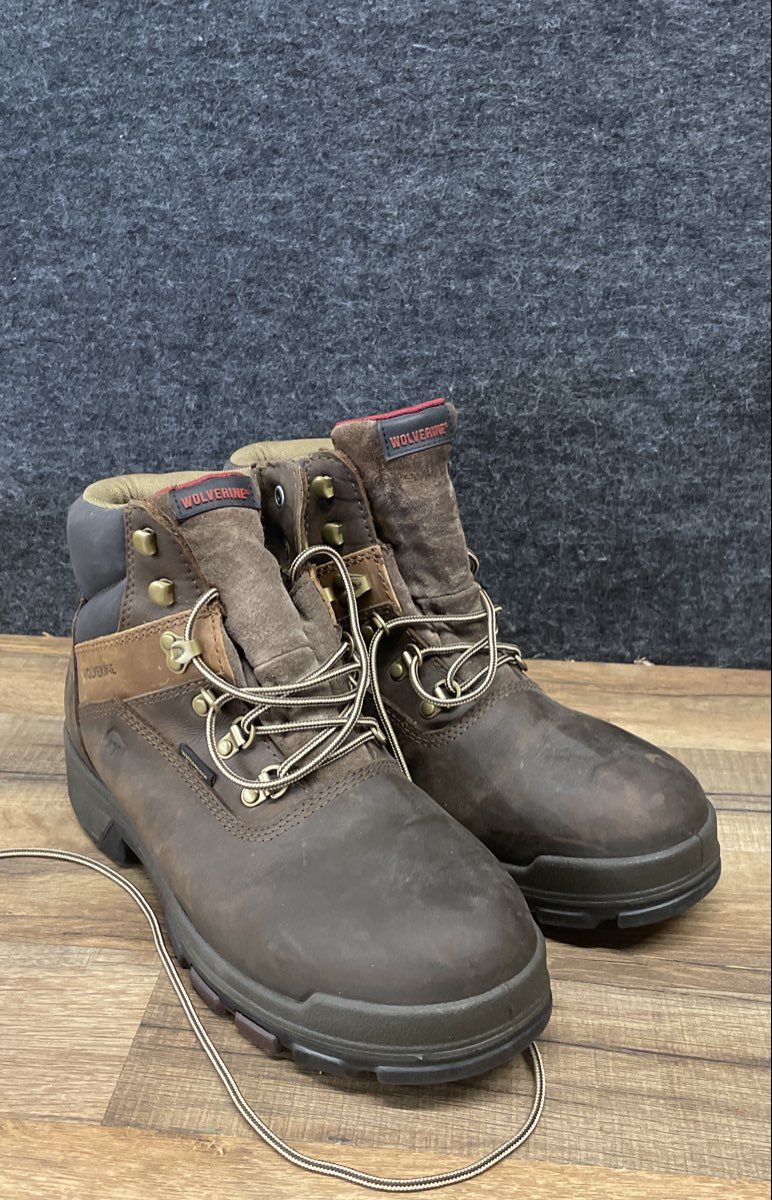 Wolverine W10315 EPX Brown Leather Waterproof Work Boots Men's Size 9.5 EW
