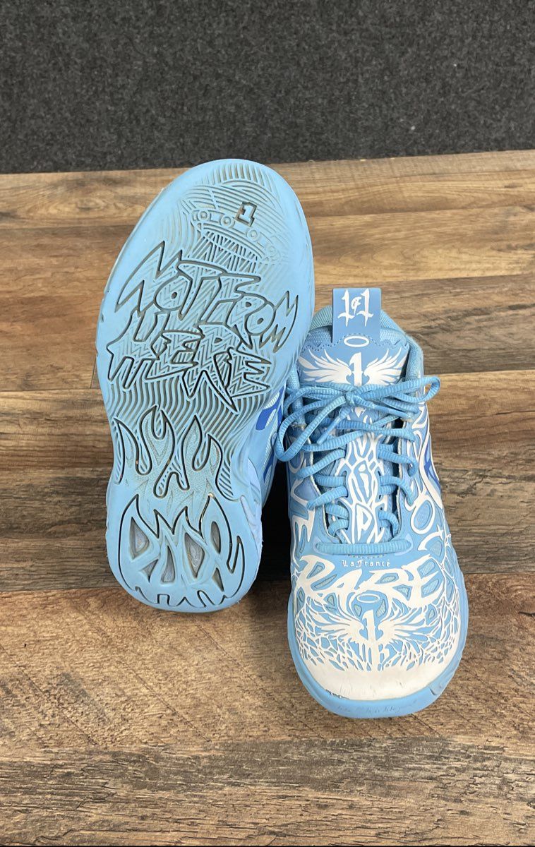 Puma x LaMelo Ball LaFrancé Light Blue White Basketball Sneakers Size 5.5