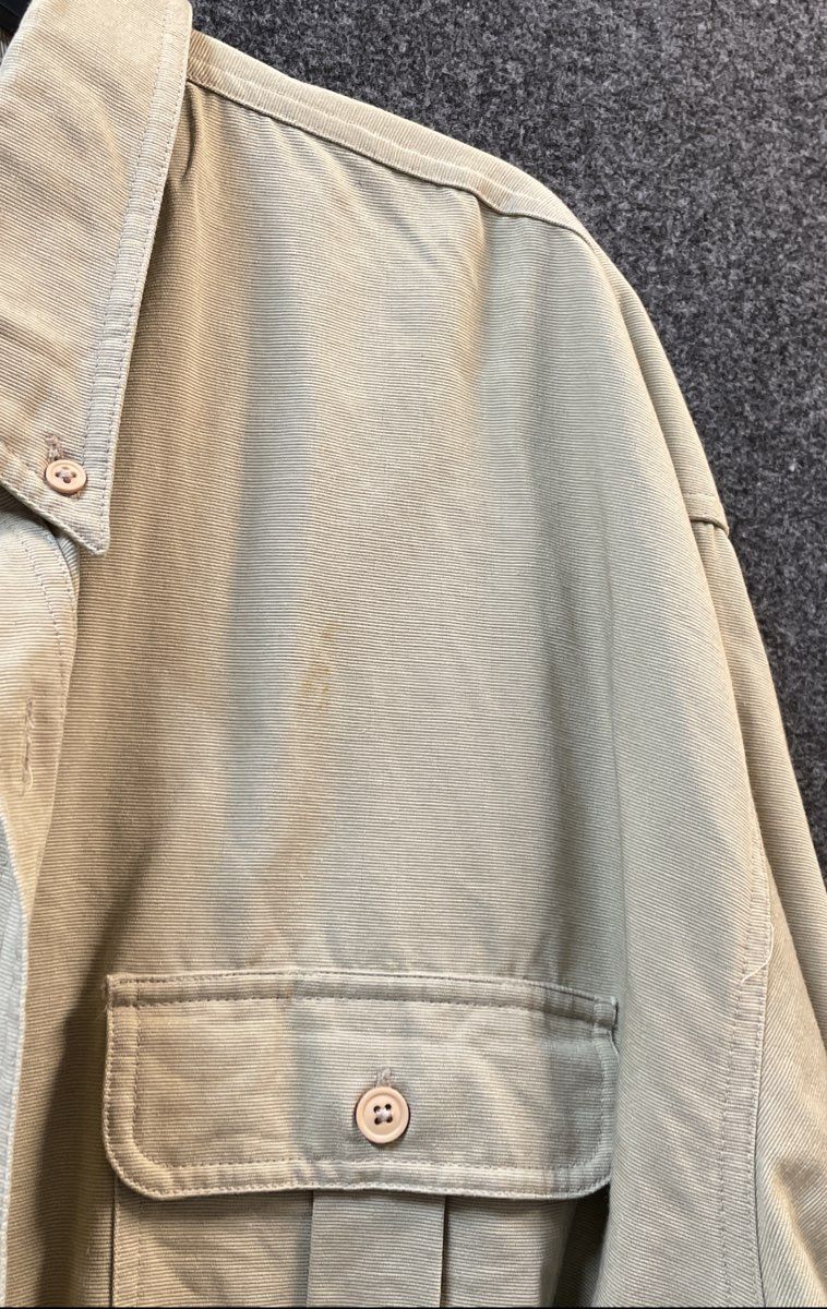 RedHead Men's Tan Long Sleeve Embroidered Bass Fish Back Cotton Shirt Sz 2XLT