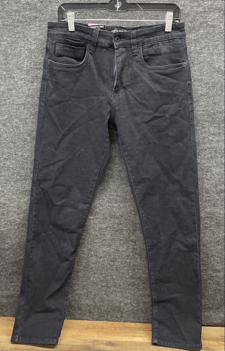 Kenneth Cole New York Men's Dark Blue Straight Fit Stretch Denim Jeans NWT 30x32