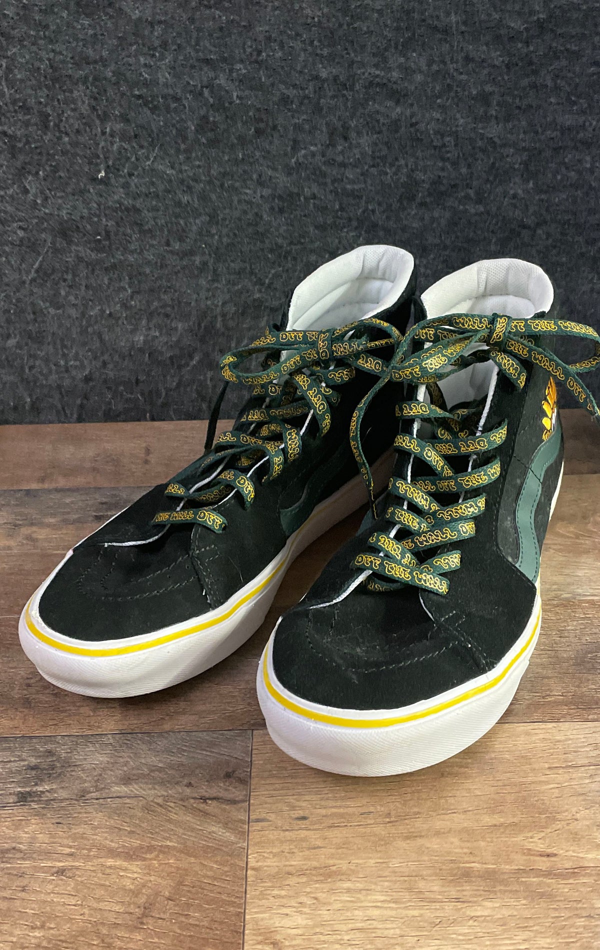 Vans Sk8-Hi ComfyCush Sunflower Black Green High Top Sneakers Size Men's 9.5