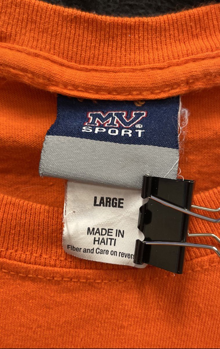 Virginia State University VSU Trojans Graphic T-Shirt MV Sport Orange Sz L