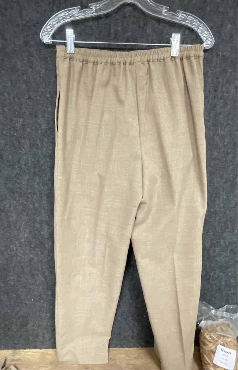 Vintage Y2K Stephanie Andrews Women's 3-Piece Pant Suit Set Beige Tan Sz 6P