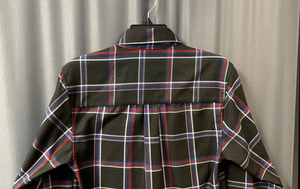Dixxon Flannel Co Johnny's Saloon Huntington Beach Black Plaid Shirt Sz XS