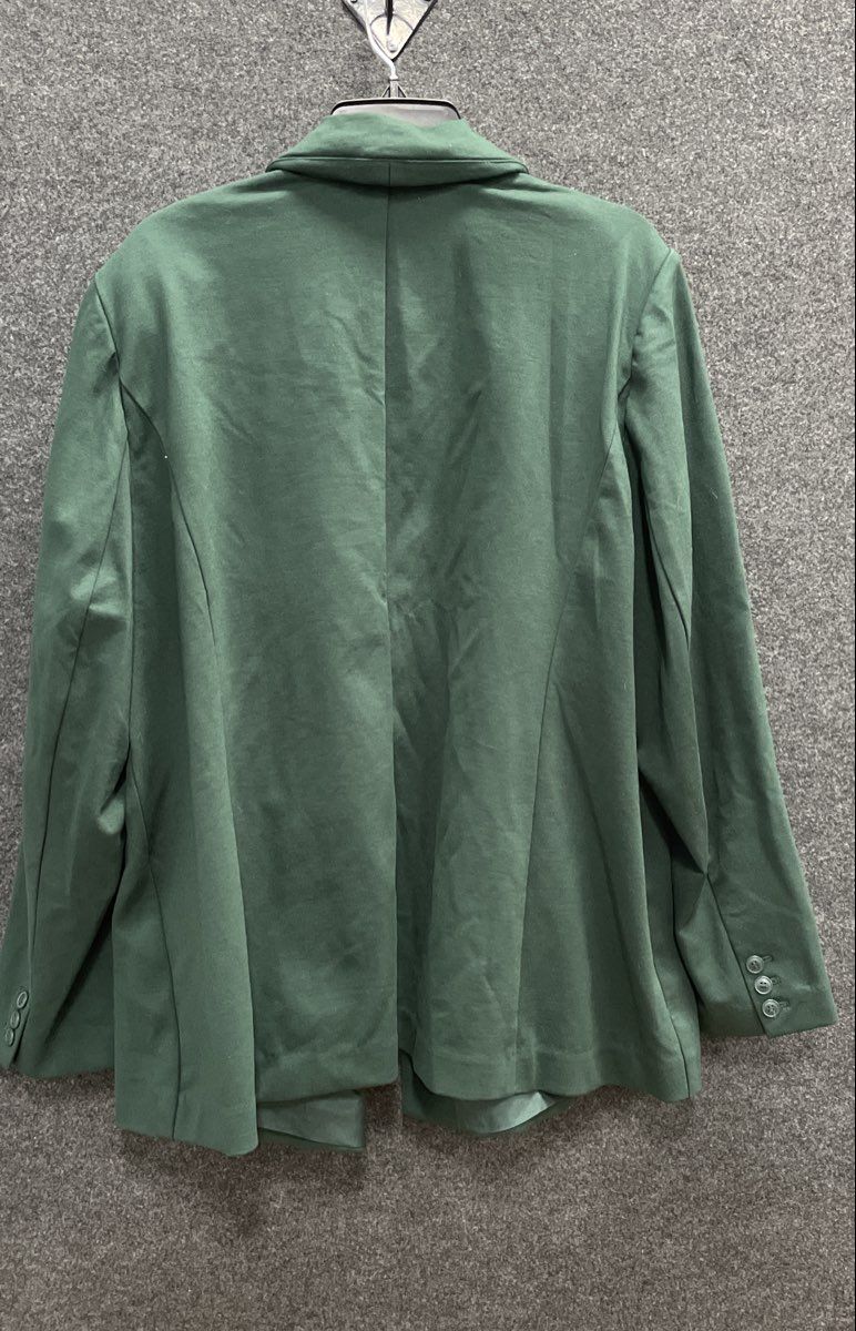 Lane Bryant Women's Green Single Button Ponte Blazer Jacket NWT Size 24