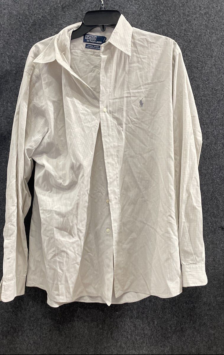 Polo Ralph Lauren Men's Grey Lowell Sport Micro Check Grid Shirt Size L