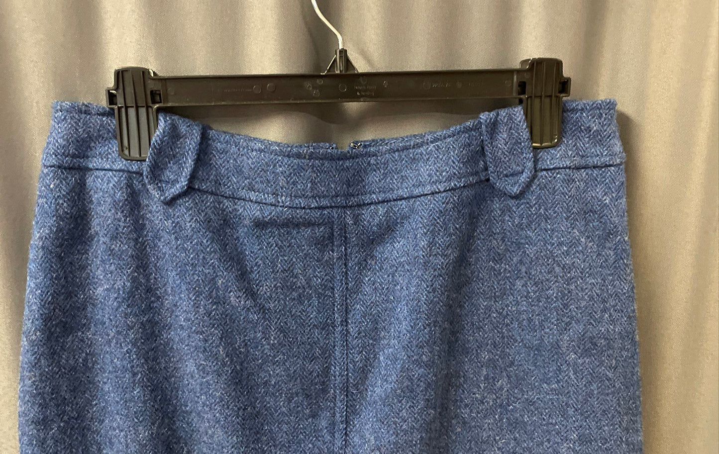 Talbots Women's Blue Wool Blend Herringbone Straight Skirt Sz 10