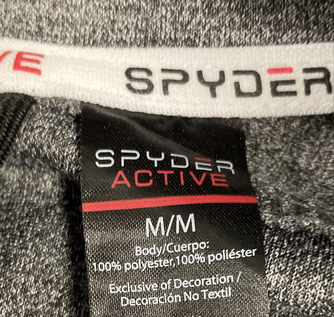 Spyder Men's Gray Full Zip ProWeb Performance Active Fleece Jacket Sz M