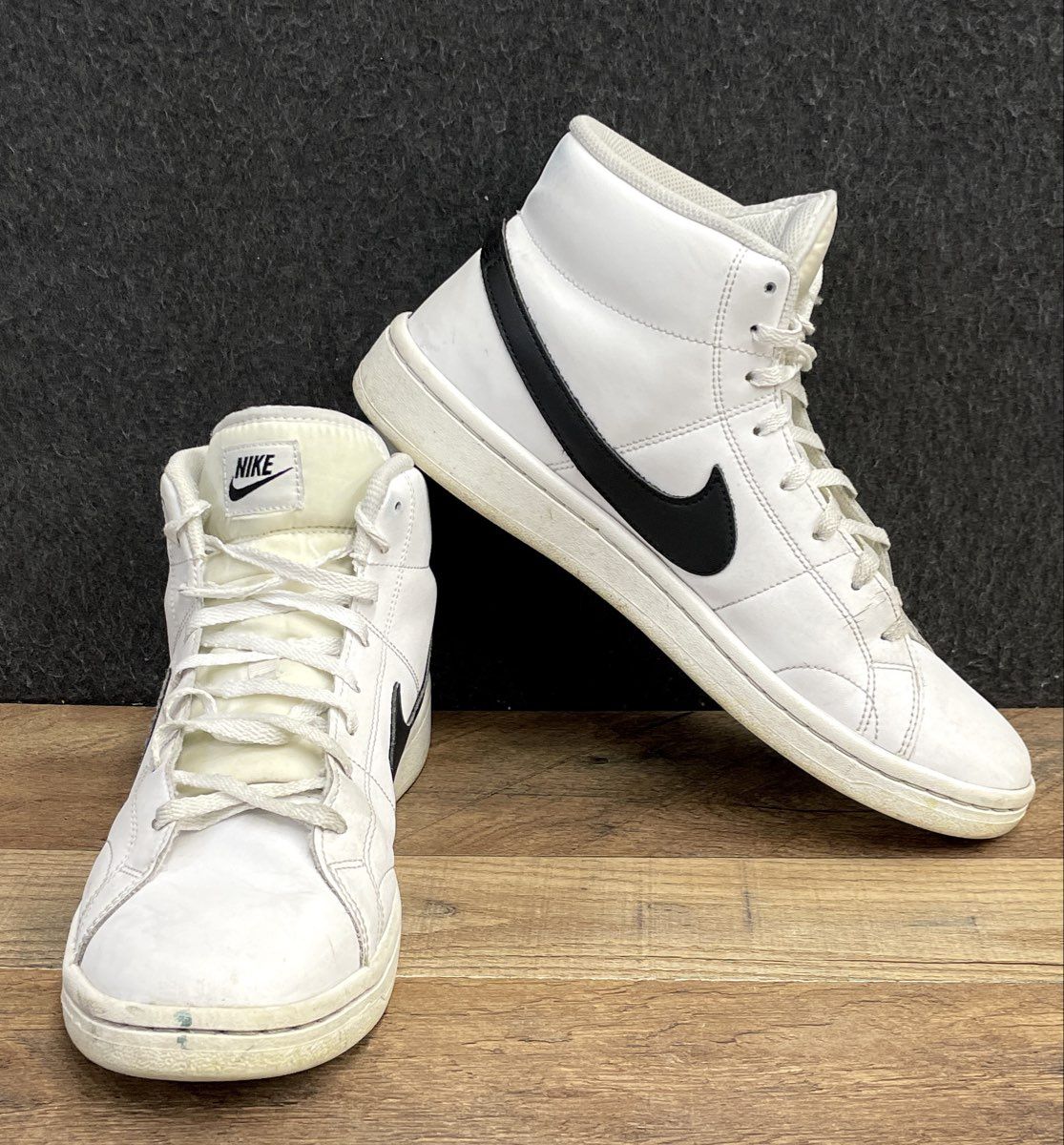 Nike Court Royale 2 Mid White Black Sneakers Men's Size 9.5