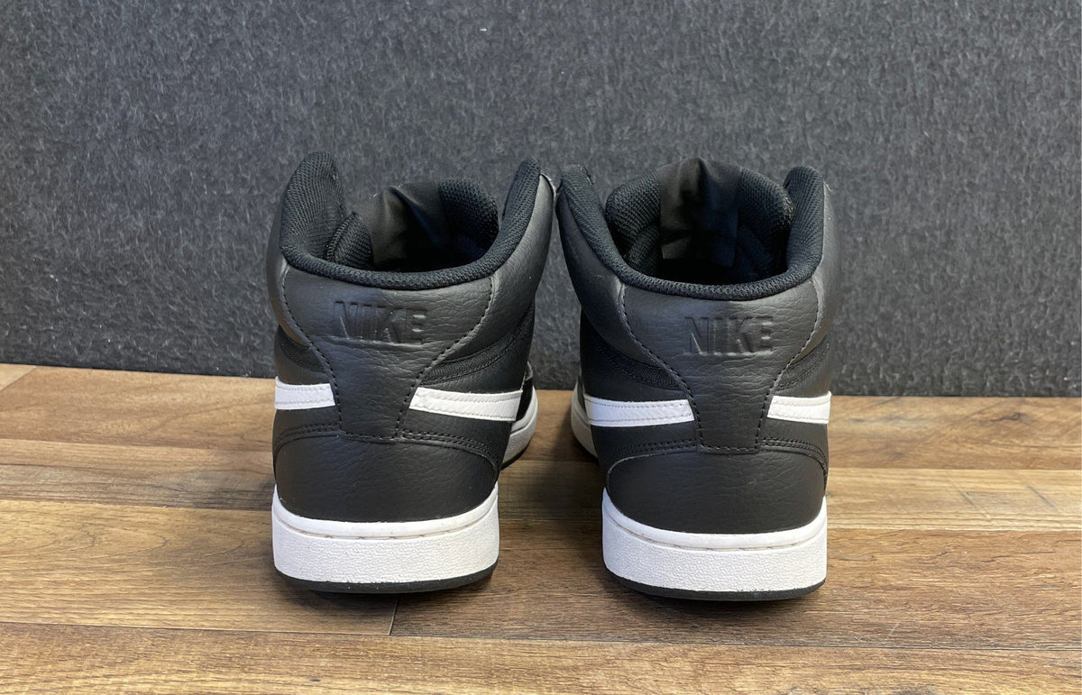 Nike Court Vision Mid Black White Basketball Inspired Sneakers Size 11.5