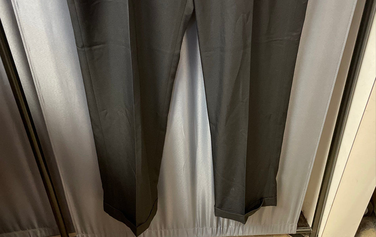 Perry Ellis Portfolio Black Travel Luxe Classic Fit Pleated Pants 40x32 NWT