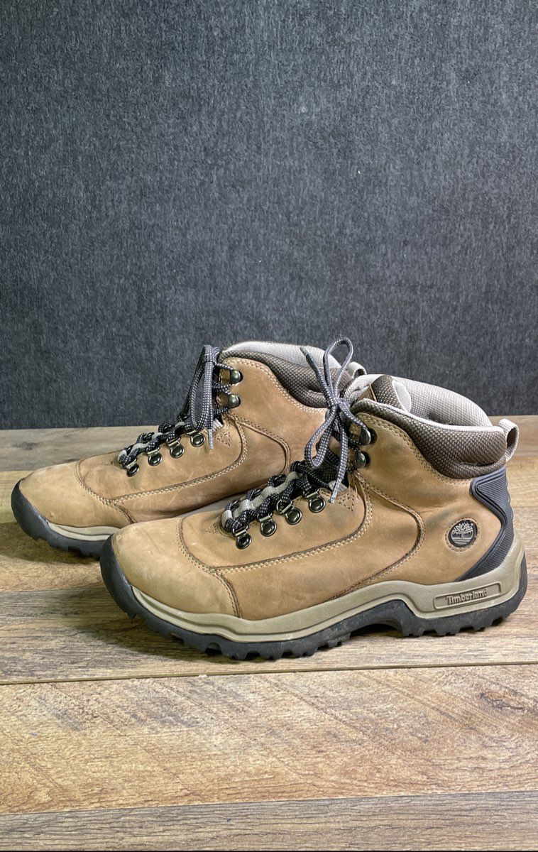 Timberland White Ledge Mid Waterproof Hiking Boots Tan Brown Women's Size 9