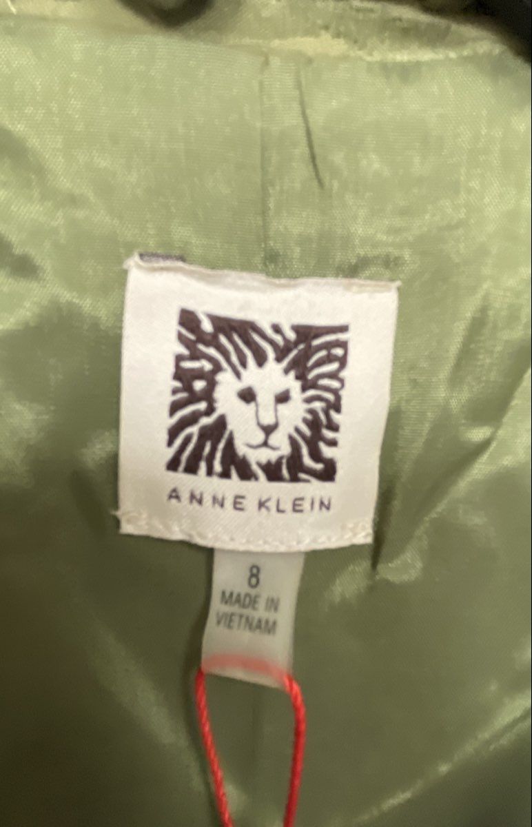 Anne Klein Women's Green Camo Jacquard Asymmetrical Zip Moto Jacket Sz 8 NWT