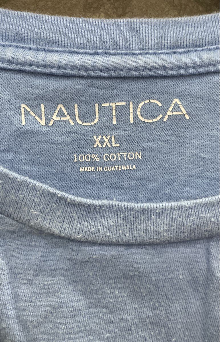 Nautica Men's Light Blue Marlin Club Coastal Graphic T-Shirt Size XXL